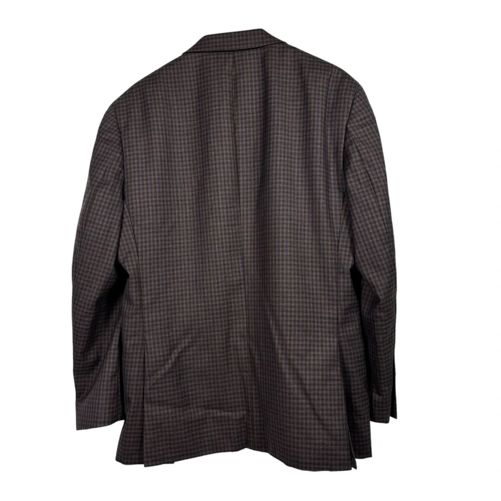 Jos. A. Bank Brown Plaid Wool Sport Coat Blazer Jacket Tailored Fit Size 42R